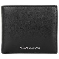 Armani Exchange Billfold Portefeuille Cuir Noir Hommes 12 cm x 10 cm