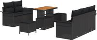 vidaXL Tuinbank Set Zwart