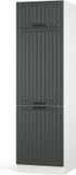 Vicco Fame-Line Armoire de réfrigérateur – 60 cm anthracite style champêtre