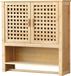 en.casa Badkamerkast Borlänge bamboe 66x62x20 cm met handdoekhouder