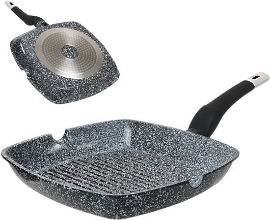 Edenberg EDÃ‹NBÃ‹RG EB-9158 Luxe Vierkante Grillpan 24x24cm - inductie