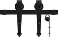 Nuoli Système de porte coulissante noir 200 cm