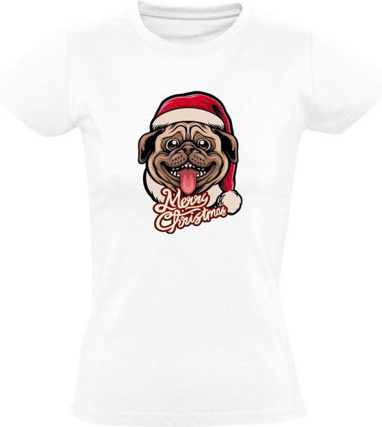 Sol's Merry Christmas Dames T-shirt - XL - Wit - Vrouwen