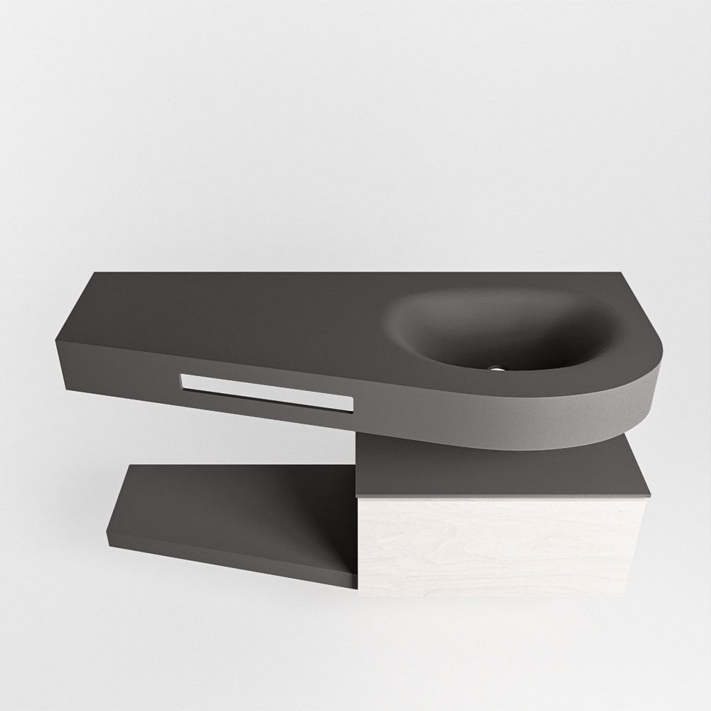 Mondiaz Riva Dulcet badkamermeubel rechts 120cm Dark Grey
