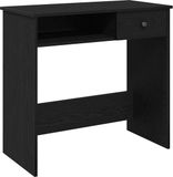 vidaXL Bureau 80x40x75 cm bewerkt hout zwart