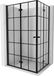 Mexen Mist-F Duo cabine de douche pliable gauche 85 x 70, grille noire, noir
