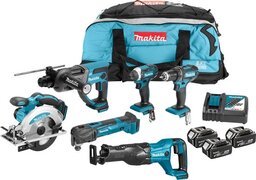 Makita 18 V Combiset voor divers zaag-, boor- en (slag)schroefwerk