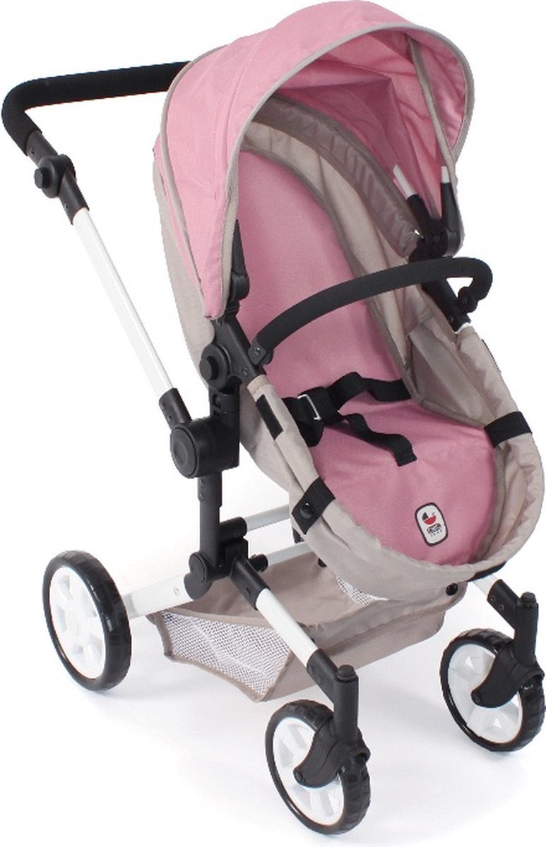 Bayer Chic 2000 Linus, 592 36 combi-poppenwagen, 3-in-1 poppenwagenset met poppenautostoel, roze