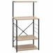 vidaXL Armoire pour micro-ondes 60x39,6x123 cm bois d'ingénierie noir et chêne