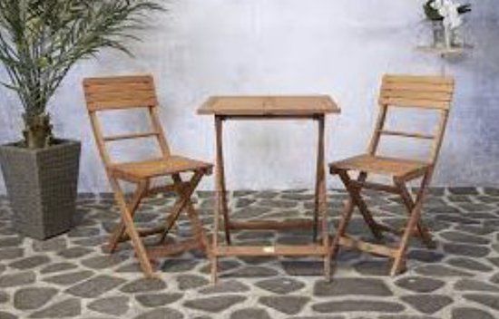 SenS-Line bistroset Bella - Houtkleur - 2 zitplekken