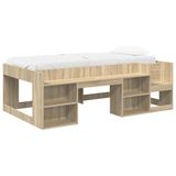 vidaXL Kinderbedframe met opbergruimte Sonoma Eiken 80 x 200 cm