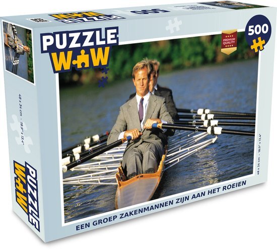 MuchoWow Puzzel Een groep zakenmannen zijn aan het roeien - Legpuzzel - Puzzel 500 stukjes