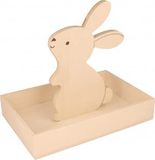 Artemio Houten dienblad met haas, 25 x 17 x 4,5 cm