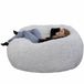 Bananair - Pouf XXL housse amovible - imitation fourrure - Gris clair - 140 cm