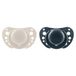 Chicco PhysioForme Air Blue sucette 6-16 mois, sucette en silicone, anatomique et fonctionnelle, soutient la respiration physiologique, bleu, 2 pièces