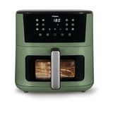 Tognana Iridea Luchtfriteuse, 10 liter, dubbele weerstand, digitaal display, timer, 80-200 °C, raam, 2300 W, saliegroen