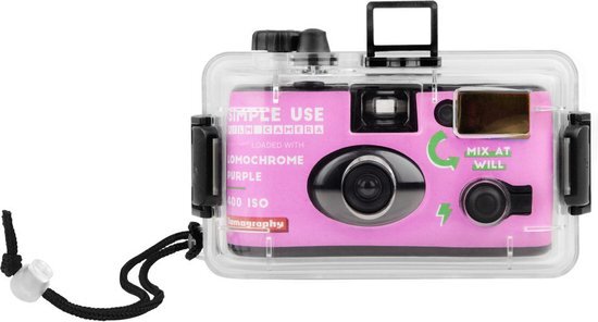 Lomography Analogue Aqua - Simple Use Reloadable Camera & Underwater Case - LomoChrome Purple