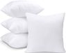 Unyqoos ® Set de 4 Coussins Décoratifs de Luxe pour Canapé et Chambre - 45x45 cm - Blanc