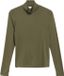 s.Oliver - Femme - T-shirt souple à col montant - Vert olive - Taille 36