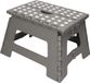Haushalt International Tabouret pliant - gris-blanc - 35 x 28 x 22 cm