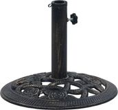 vidaXL Parasolvoet 9 kg 40 cm gietijzer zwart en bronskleurig