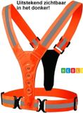 Heble® Hardloopvest Reflecterend met LED Verlichting - Rood - Unisex - One Size