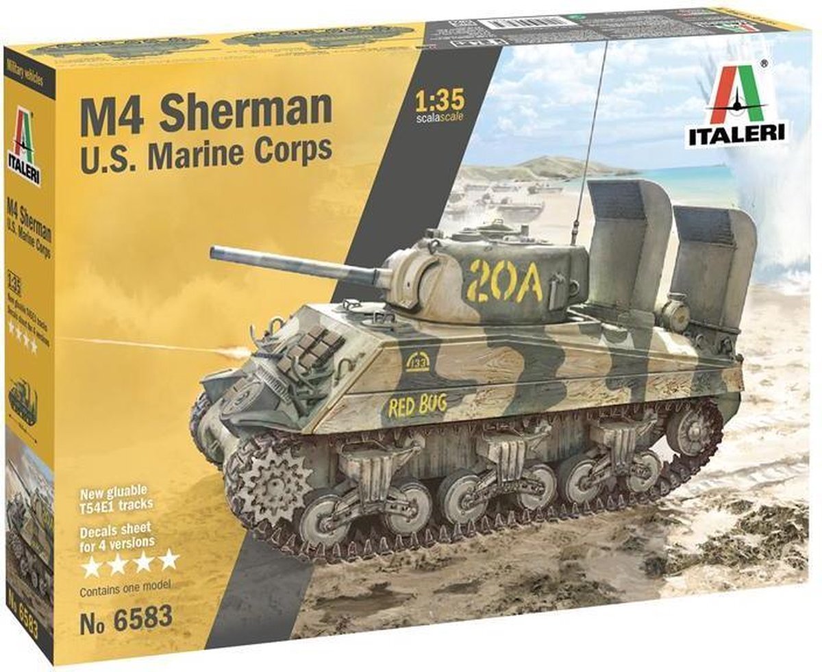 Italeri -M4A2 Sherman US Marine lichaam 1/35, I6583