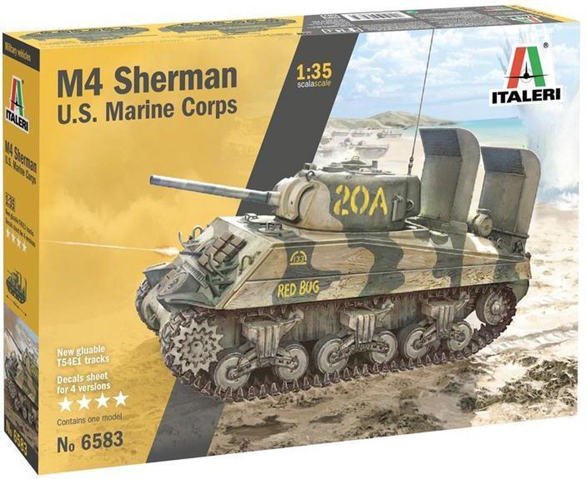 Italeri - M4A2 Sherman US Marine lichaam 1/35, I6583
