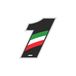 Quattroerre 13211 Racing 1 middelgrote vlag Italië, 6,5 x 7,5 cm