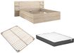 Vente-unique Bedframe hout natuurlijk licht 180 x 200 cm (Super King Size Bed)