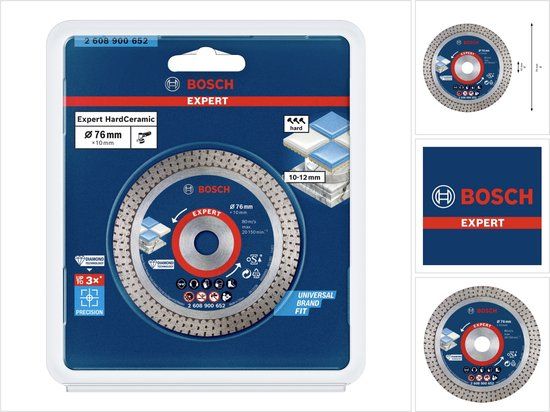 Bosch EXPERT HardCeramic Diamantdoorslijpschijf - 76mm - 2608900652
