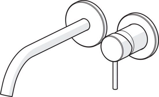 Hansa Public wandkraan - afbouwdeel - chroom - 57932171