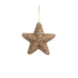 Mica Decorations étoile de sapin 15cm en plastique beige 1 pièce