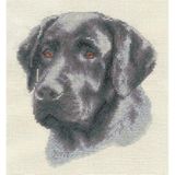 PANNA Zwarte Labrador Cross Stitch Kit, 17,5 x 23,5 cm