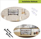 edihome, Kruidenrek, 24 Kruidenpotjes, 3-laags organizer met metalen frame, met labels, individuele deksels en dispensers (Model 2)