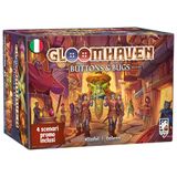 Asmodee Gloomhaven Buttons & Bugs, Bordspel voor een speler, vanaf 10 jaar, geschatte speelduur 20 min. Italiaanse editie