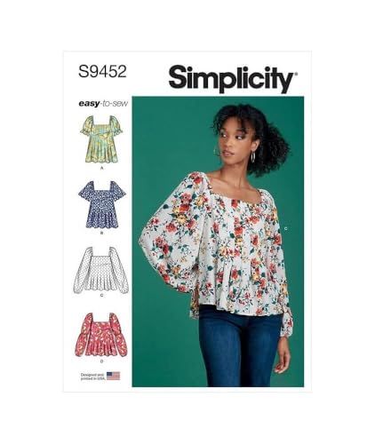 Simplicity S9452 Misses' Tops Sewing Pattern