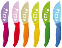 Excelsa Set van 6 Pizzamessen – Multicolor – Kunststof Handvat – Duurzaam en Handig