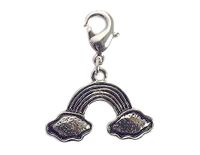INNSPIRO Nice Charms Regenboog-metalen hanger met karabijnhaak, 24 x 16 mm, 25 stuks