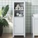 BERG Exclusive bathroom cabinet, white, solid pine wood, dimensions: 40 x 34 x 110 cm