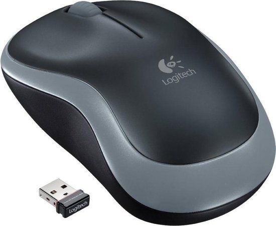 Logitech M185 Draadloze Muis - Grijs