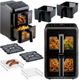 Berdsen BD-663 Serie - Dubbele Heteluchtfriteuse - 11.6L - 3000W - Zwart/Zilver