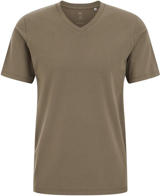 WE Fashion Heren slim fit T-shirt groen