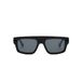 Fendi Lunettes de soleil Homme Noir Rectangles Gris 54mm