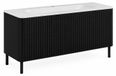3E 3xE living.com 3xE living Badkamermeubel 120 cm, zwart, met wastafel, zwarte poten