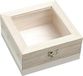 Knorr Prandell Box 15,5 x 15,5 x 7,5 cm, met klapdeksel en sluiting met kunststof venster 3,5 x 3,5 cm, bruin