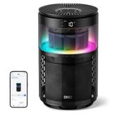 DREO Smart luchtreiniger 530S voor slaapkamer, CADR 221 m³/h | 3-traps filtratie, PM2,5-luchtkwaliteitsweergave, RGBIC-leds, app-bediening, tegen stof, rook en huishoudelijke geurtjes