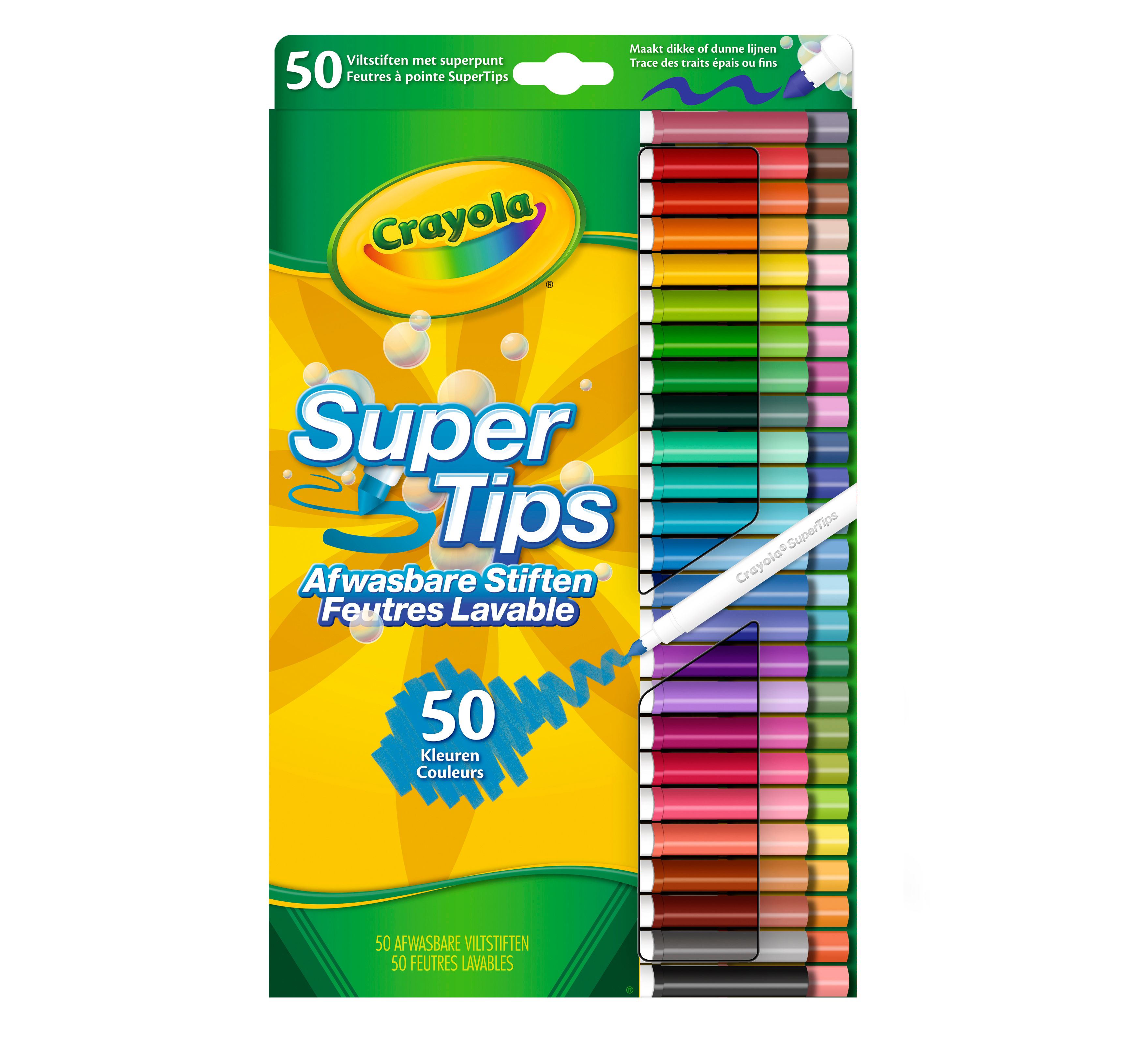 Crayola 50 Viltstiften met superpunt - 58-5051G
