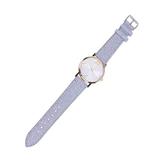 VILLCASE Polshorloge-Stijlvol Snowflake Face Christmas Watch Fashion Dames Polshorloge Zilver