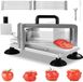 VEVOR Coupe-tomates commercial, 1/4"+3/8"+3/16" coupe-tomates, coupe-tomates robuste en acier inoxydable, coupe-légumes manuel, pour couper les tomates, concombres, bananes, etc.